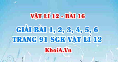 Bài tập Máy biến áp: Giải bài 1, 2, 3, 4, 5, 6 trang 91 SGK Vật lí 12 bài 16